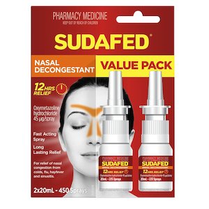Nasal Sprays: Sudafed Nasal Spray 20ml Twin Pack