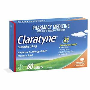 Antihistamines: Claratyne Tabs 10mg 60s