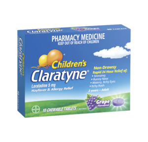 Claratyne Child Chw Grape Tab5mg 10s