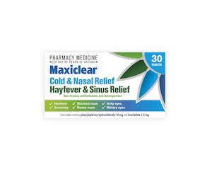 Antihistamines: MAXICLEAR Cold & Nasal H/F&Sinus 30s