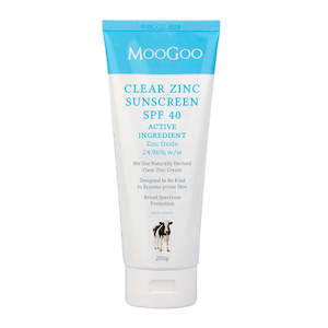 Sunscreen After Sun: MOOGOO Clear Zinc S/Scrn SPF40 200g
