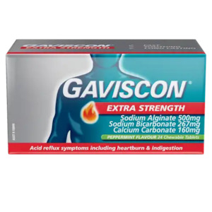 Gaviscon X/Str Pepprmint Tablets 24s