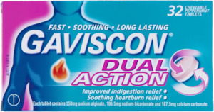 Indigestion 1: GAVISCON Dual Action Tablets 32s
