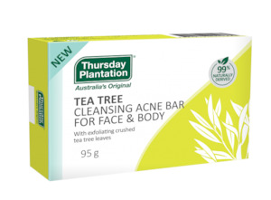 Thursday Plantation Tea Tree Cleansing Acne Bar for Face & Body 95g
