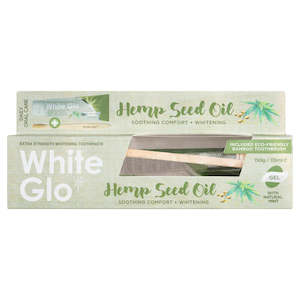 Dental Hygiene: WHITE GLO Hemp Seed OIl T/P 150g