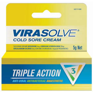 Lip Care 1: VIRASOLVE Cold Sore Cr. 5g