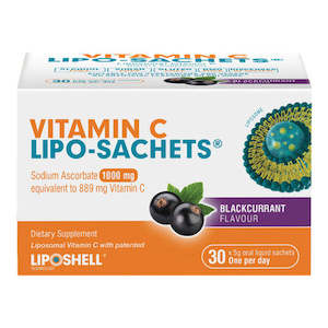 Vitamins: Lipo-Sachets VitC B/currant Flav 30s