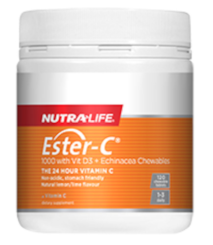 Immune Support: NL Ester C 1000mg Vit D3 Ech 120s