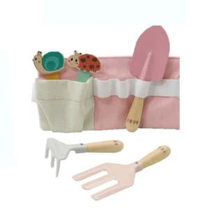 Baby Gifts: Wooden Garden Tool Set 4567 pink