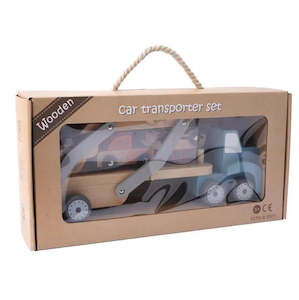 little tribe Wooden Car T/Porter Playset 4560