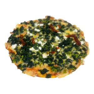 Pizzas: Spinach, Feta, and Tomato Pizza