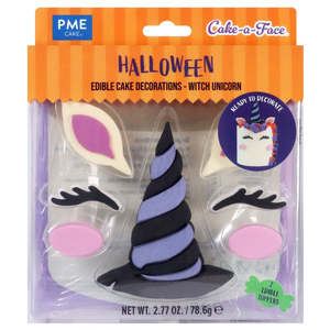 PME Edible Cake Decoration - Witch Unicorn 7pc