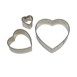 PME Stainless Steel Heart Cutter 3pc Set