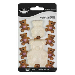 Pastry Cookie Cutters: JEM Teddy Bear Pop It Moulds