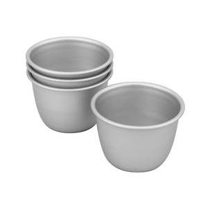 Mix Measure: Bakemaster Pudding Moulds Set of 4 Silver Anodised