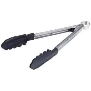 Tong Forks: Cuisipro Silicone Locking Tongs Black