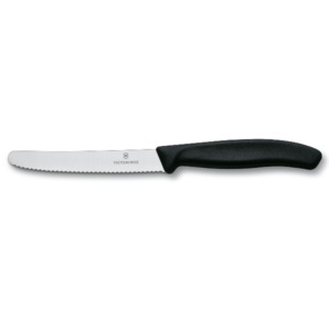 Vegetable Tools: Victorinox Classic Black Tomato Knife 11cm (Wavy edge)