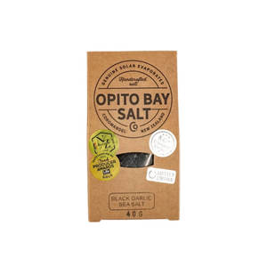 Seasoning Oil: Opito Bay Salt NZ Black Garlic Sea Salt 50g