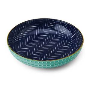Pizza Pasta: Mikasa Shallow Bowl 21cm Indigo Chevron