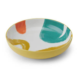 Pizza Pasta: Mikasa Shallow Bowl 21cm Yellow Abstract