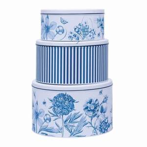 Home: Sanderson Etchings & Roses Round Cake Tin Set of 3