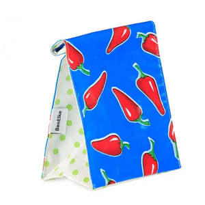 BenElke Lunchbag Chilli Red on Blue