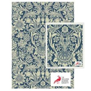 William Morris Sunflower Blue Tea Towel and Dishcloth Combo