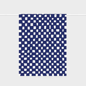 Lettuce Hand-drawn Checkers Linen Tea Towel