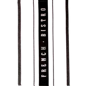 French Bistro Tea Towel Black