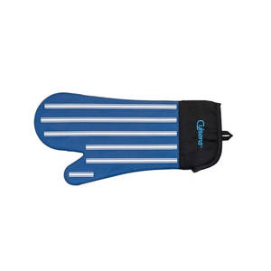 Cuisena Silicone & Fabric Oven Glove Blue Stripe