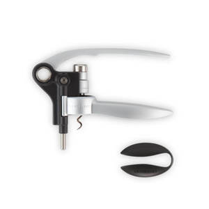 Wine Tools: Le Creuset Lever Model Satin Chrome with Foil Cutter