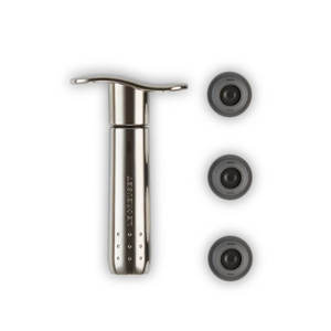 Wine Tools: Le Creuset Wine Pump and Stoppers Metal