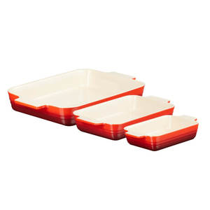 Bakeware: Le Creuset Stoneware Rectangular Dishes 3pce Set