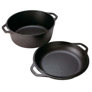 Lodge Cast Iron Double Dutch Oven 26cm