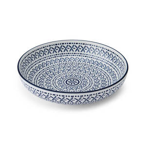 Pizza Pasta: Mikasa Shallow Bowl 21cm Blue Mediterranean