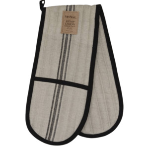Hemp Union Stripe Double Oven Mitt