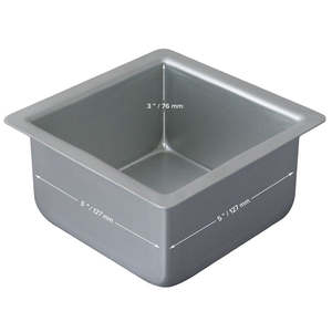 Cake Pans: PME Square Cake Pan 5x5x3in