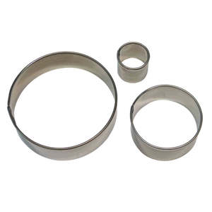 PME Stainless Steel Round Cutter 3pc Set