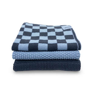 Ecovask Dishcloth Variety 3pk Cornflower Navy