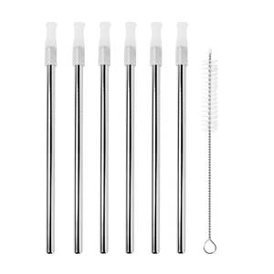 Home: Avanti Stainless Cocktail Straws with Brush Set of 6
