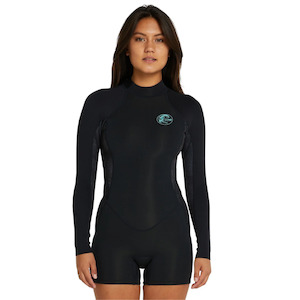 Spring Suits: O'Neill Women's Bahia BZ LS Long Spring 2mm - Black / Jungle