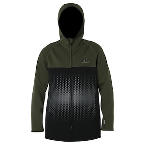 Wetsuit Over Coat: Jetpilot Flight Men's Hooded Tour Coat - Sage