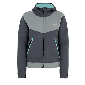 Wetsuit Over Coat: Jetpilot 2mm Ladies Flight Tour Coat - Charcoal