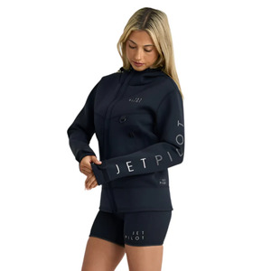 Wetsuit Over Coat: Jetpilot Corp 2mm Ladies Tour Coat - Black
