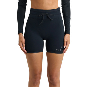 Jetpilot Women's Corp 7" High Waisted Neo Shorts - Black