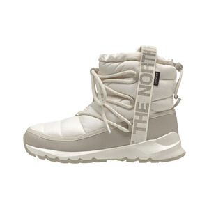 North Face: TNF Women's ThermoBall™ Lace Up Waterproof Booties - Gardenia White/ Silver Grey