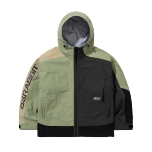 BSR Asymmetric 3L Seam Sealing Hooded Shell Jacket- Ash Green