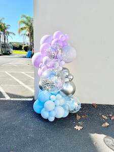 Corporate Balloon Packages: Elsa themed balloon garland inflated 1.6m pastel