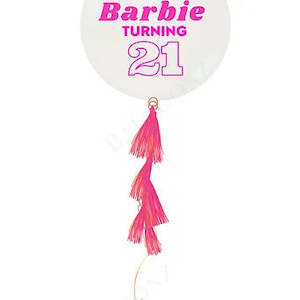 80th Birthday Display: Personalised balloon barbie #1