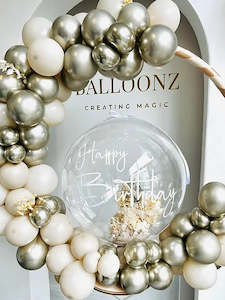 Happy birthday balloon wreath